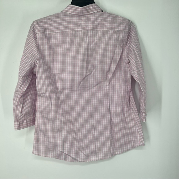 5/$25 LANDS end button plaid shirt 6P no iron - Picture 2 of 5